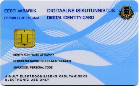 Fronte di una e-card estone.